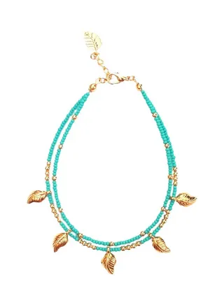 Pair Of Multistrand Beaded Anklet 