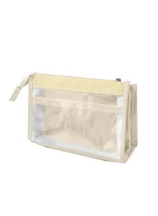 1PC Aesthetic Six Layer Pen Storage Bag Large Capacity Stationery Supplies Pencil Case Transparent 