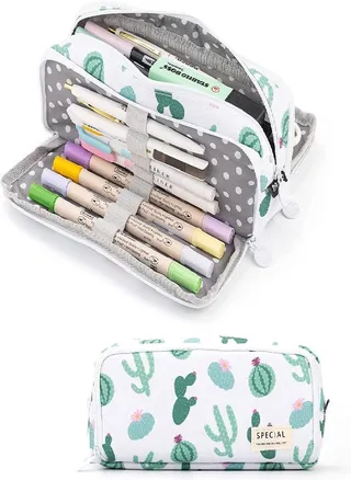 Wiwilys Large-capacity Multi-layer Pencil Bag Junior High School Students Multi-functional Stationery Storage Primary School Pencil Stationery Box 