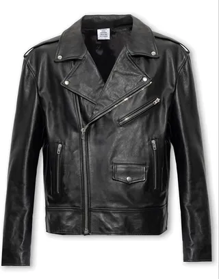 Vetements ZIp-Up Long-Sleeved Leather Jacket