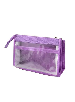 1PC Aesthetic Six Layer Pen Storage Bag Large Capacity Stationery Supplies Pencil Case Transparent 