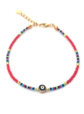 Medium Size Evil Eye Anklet 