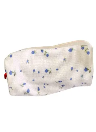 Creative Floral Style Pencil Case Holder Pens Pouch Bag, Portable Stationery Cosmetic Organization Storage Case Bag 