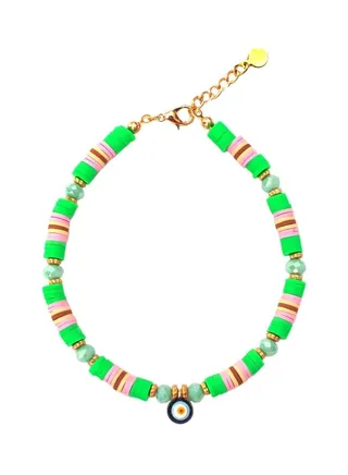 Beaded Anklet With Charm 