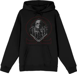 DC Comic Book Justice League Darkseid Black Graphic Hoodie -XL
