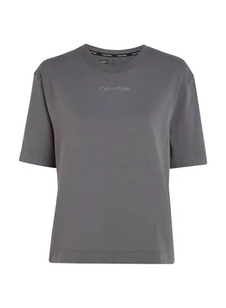 Women's Relaxed Logo T-Shirt, Cotton, Grey 