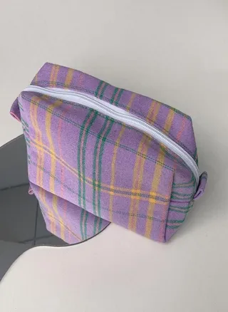 Desktop Storage Bags Student Plaid Korean Style Cosmetics Bag Pen Case Stationery Bag Pencil Pouch 