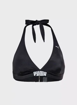 Halter Strap Bikini Top Black 