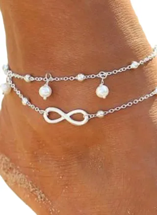 Eternity Pearl Detail Anklet 