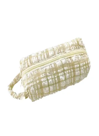 Storage Bags Large Capacity Seersucker Cosmetics Bag Stationery Bag Pencil Pouch Pencil Case 