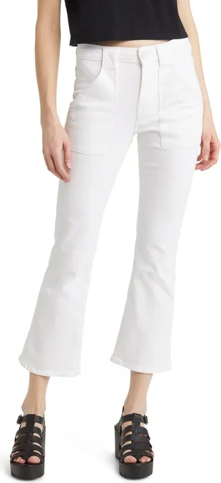 Trapunto St Le Crop Mini Bootcut Jeans