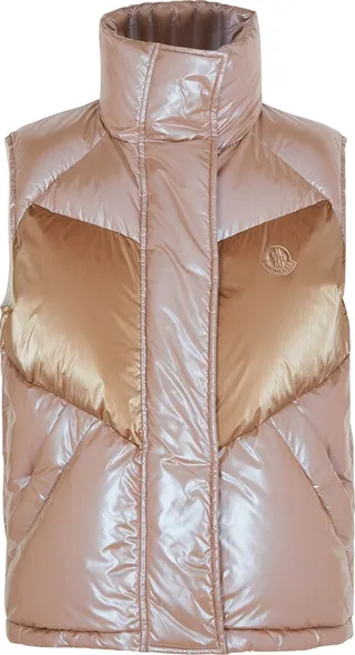 Moncler Faucille Quilted Iridescent Shell Gilet