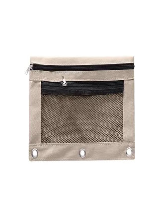 Sagit 3-Ring Pen Pouch With Clear Window Stationery Binder Case Classroom Organizers 