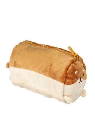 Bag Brown Shiba Stationery Plush Pencil Case Stationery Storage Bag Pencil Bags Make Up Bag 
