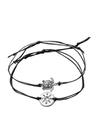 2-Piece Alloy Ladylike Fashionable Anklet Chain 