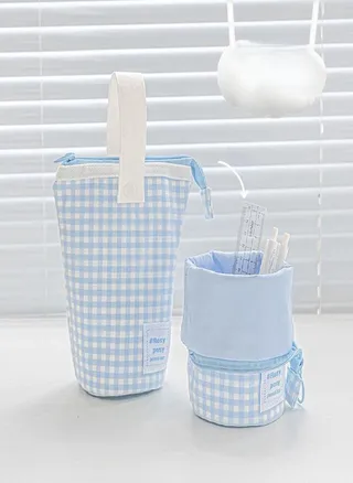 Desktop Storage Bags Korean Style Comestic Bag Pen Case Large Capacity Pencil Bag Pencil Pouch 