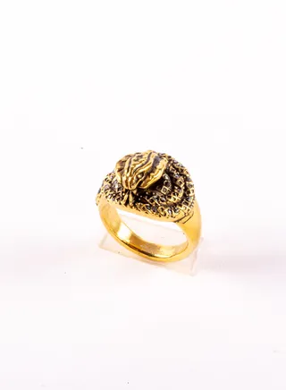 Tungsten Gold Zirconic Cobra Ring For Him Size 10/20 