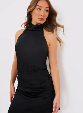 Halter Neck Ruched Swimsuit 