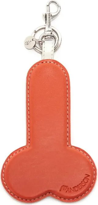 Jw Anderson Leather Two-Tone Keyring