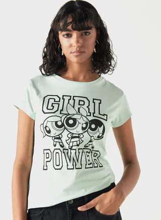 Powerpuff Girls Print T-Shirt 