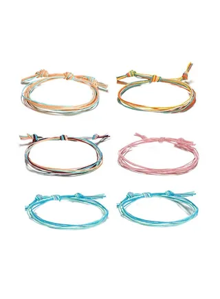 6-Piece Acrylic Beach Anklet Chain 