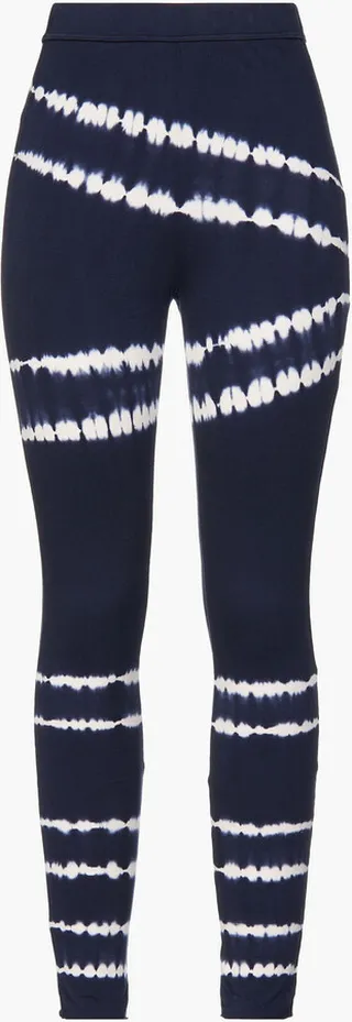 Tie-dyed cotton-jersey leggings