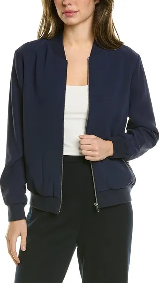 St. John Crepe Bomber Jacket