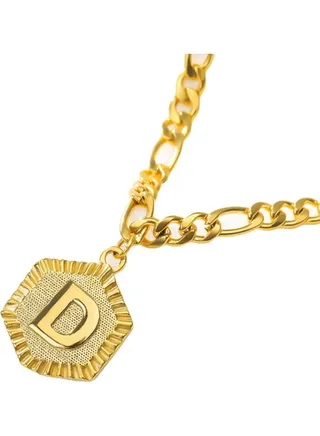 D Letter Design Charm Chain Anklet 