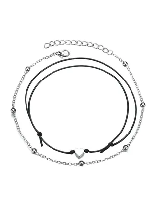2-Piece Alloy Vogue Anklet Chain 