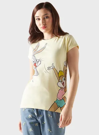 Crew Neck Graphic T-Shirt 