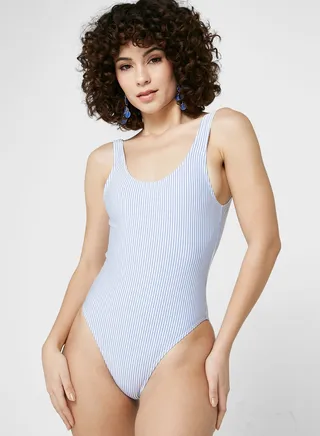 Striped Knitted Swimsuit 