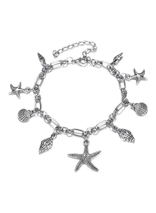 Boho Shell Starfish Charm Anklet 