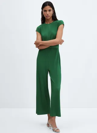 Ribbed Wide Leg Jumpsuit 