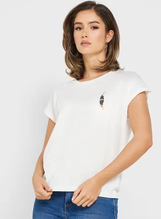 Round Neck Graphic T-Shirt