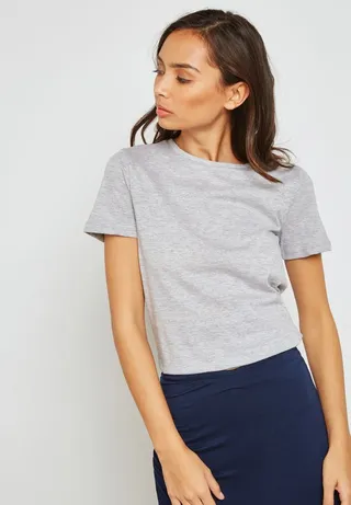 Essential Crew Neck T-Shirt Grey 