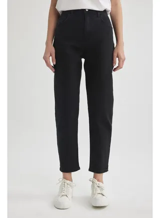 Woman Comfort Mom Denim Trousers 