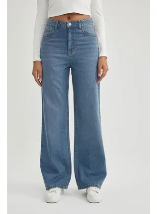 Woman 90'S Wide Leg Denim Trousers 