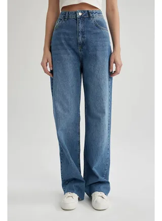 Woman 90'S Wide Leg Denim Trousers 
