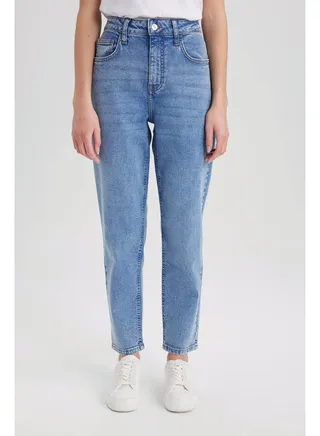 Woman Comfort Mom Denim Trousers 
