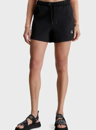High Waist Logo Shorts