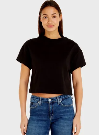 Crew Neck Crop T-Shirt