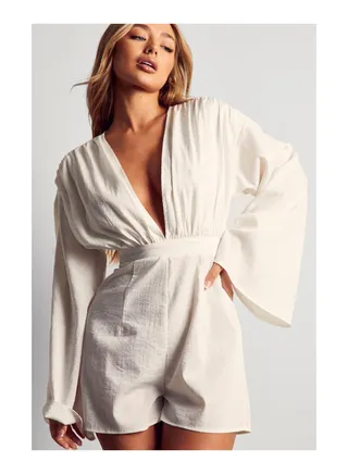 Plunge Tie Back Playsuit 