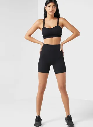 High Waist Ribbed Shorts