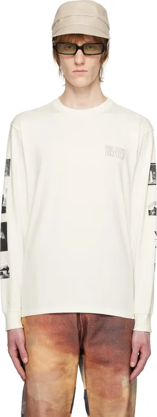 UNDERCOVER Off-White Printed Long Sleeve T-Shirt