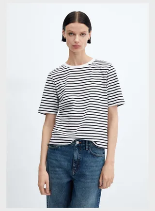Strip Crew Neck T-Shirt 