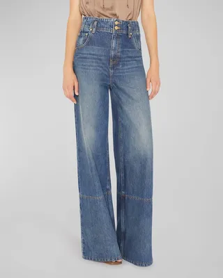 The Margot High-Rise Straight-Leg Denim Jeans