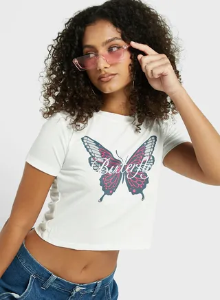 Graphic Cropped T-Shirt 