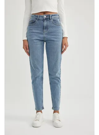 Woman Comfort Mom Denim Trousers 