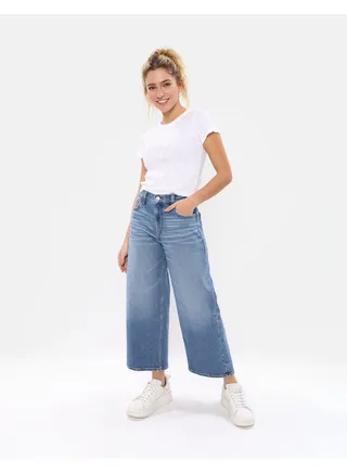 AE Stretch '90s Wide Leg Crop Jean 