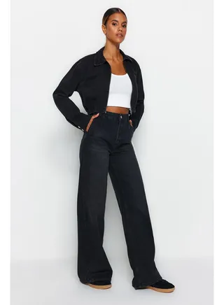 Jeans - Black - Wide leg 